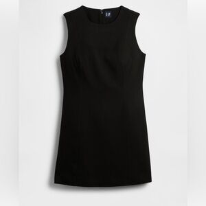 NWT GAP High Neck Mini Shift Dress Black Medium Sleeveless LBD